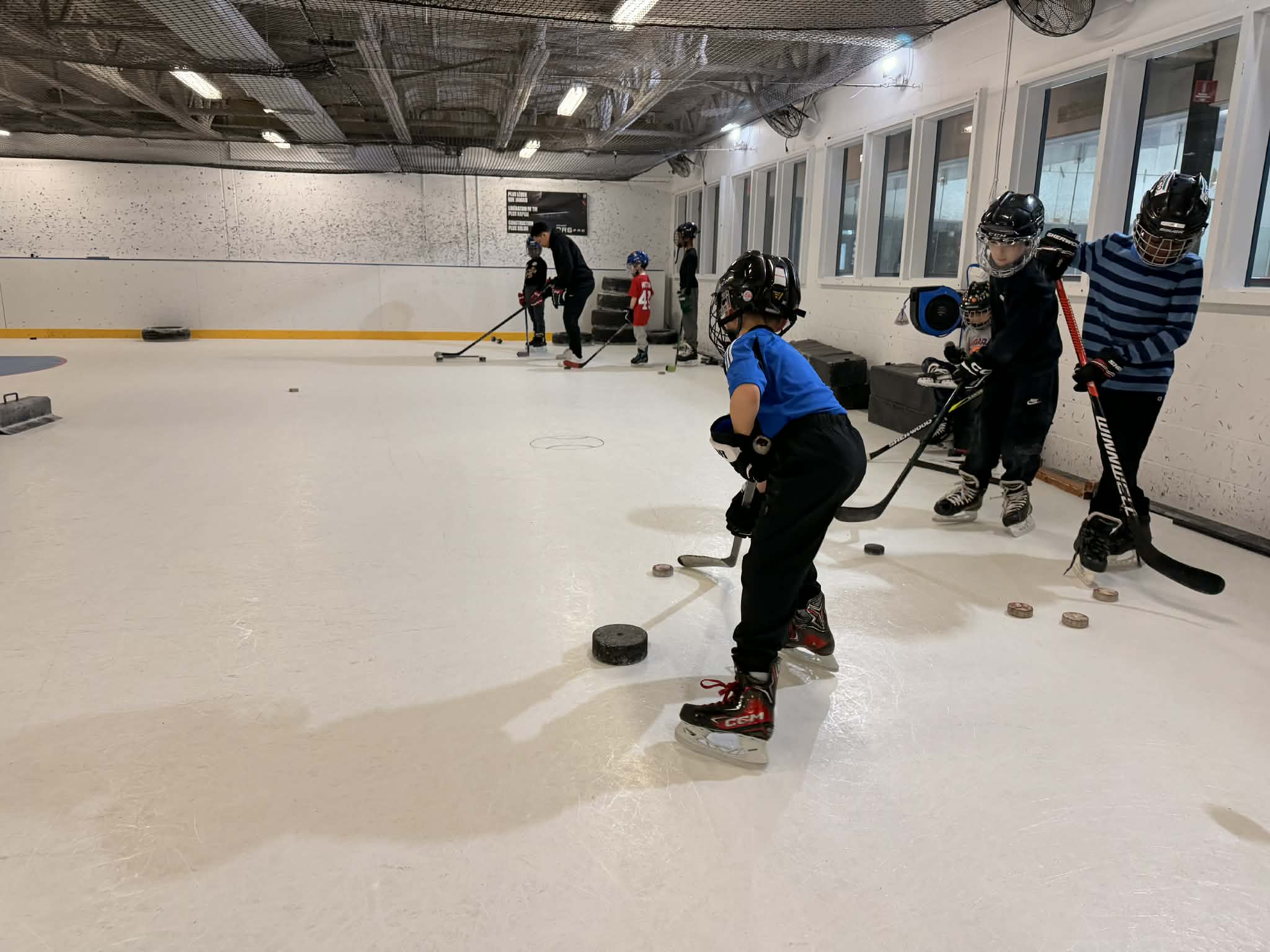 Entraînement SniperZone sur glace synthétique
